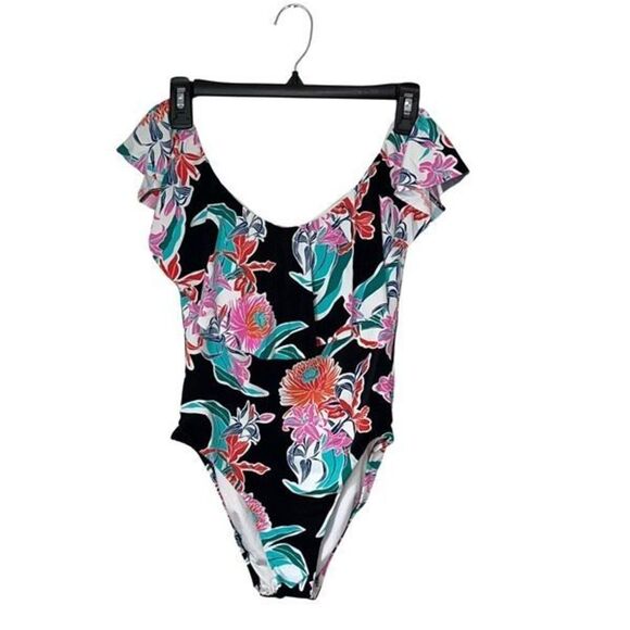 Trina Turk Womens‎ Tropic Wave Off The Shoulder One Piece Swimsuit Multicolor 4 - Picture 2 of 10
